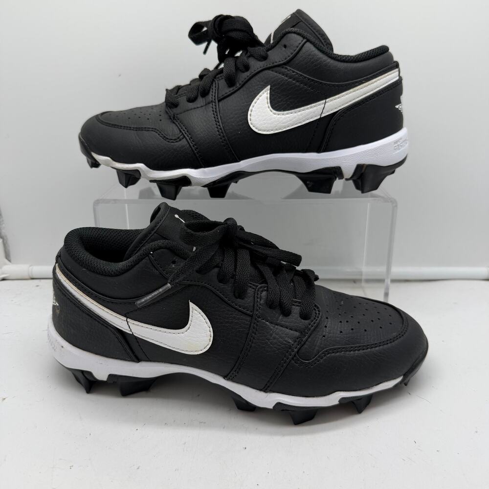 Nike Air Jordan 1 Football Cleats Kids Youth 5.5Y Low GS Black HF6885-001